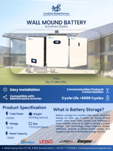 WALL MOUND BATTERY 52.3V5KWH (100AH)